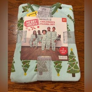 Kids Pajama Set - Green Tree Design